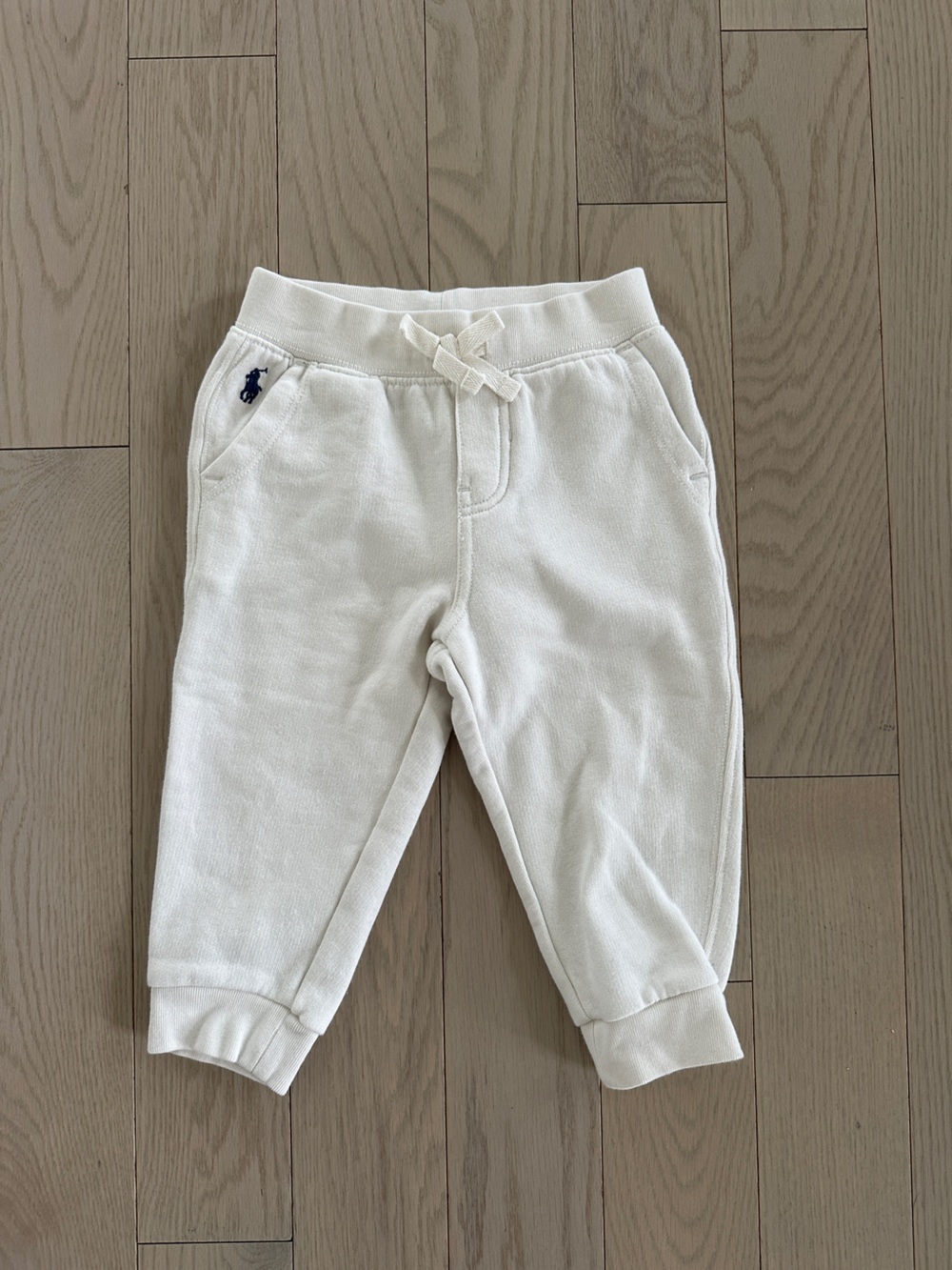 🦋Baby boy size 12-18 months Ralph Lauren White Baby Jogger Pants